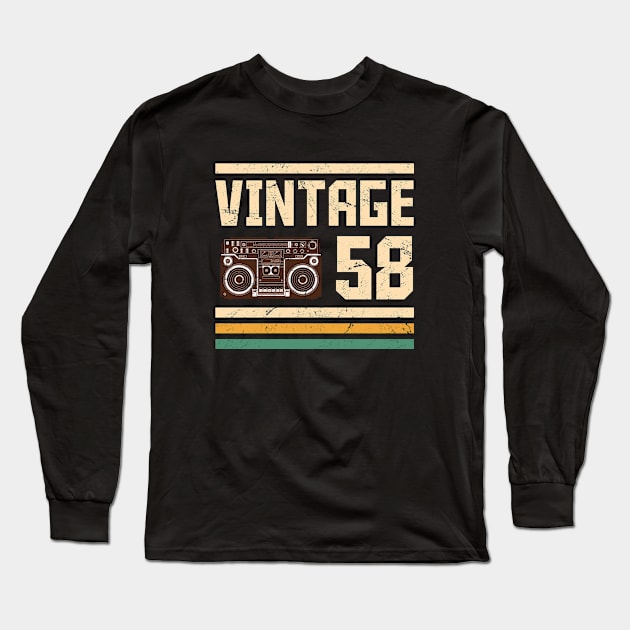 Vintage 1958  64 years old Long Sleeve T-Shirt by hoopoe